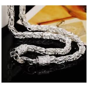 Intricate link chain - Necklace - Silver - 6mm / 20"